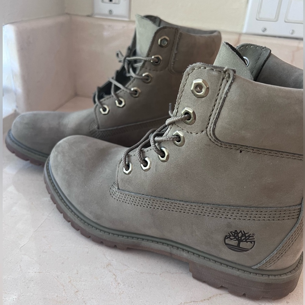 Olive green timberland boots